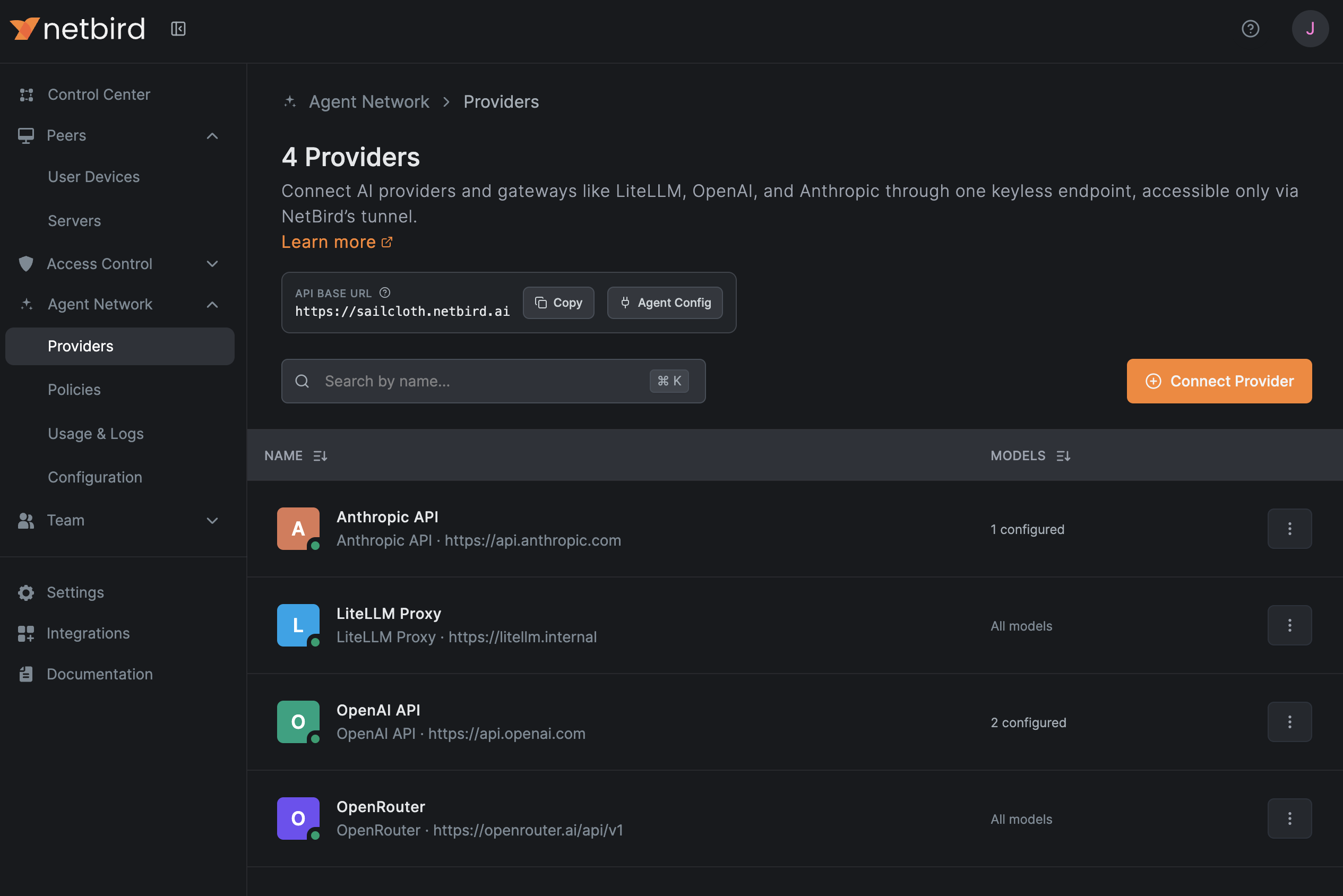 agent network providers list