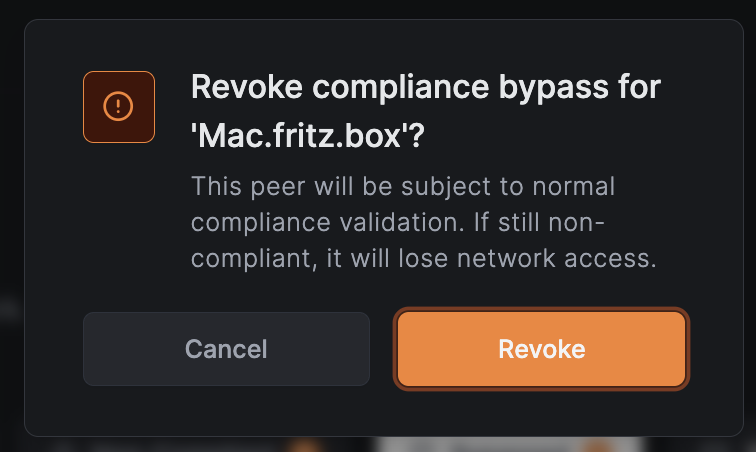 Revoke compliance bypass