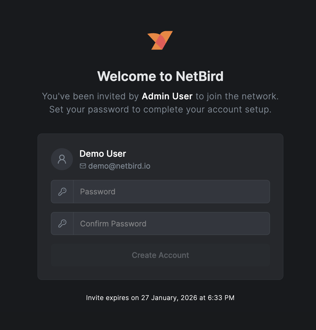 Accept User Invite