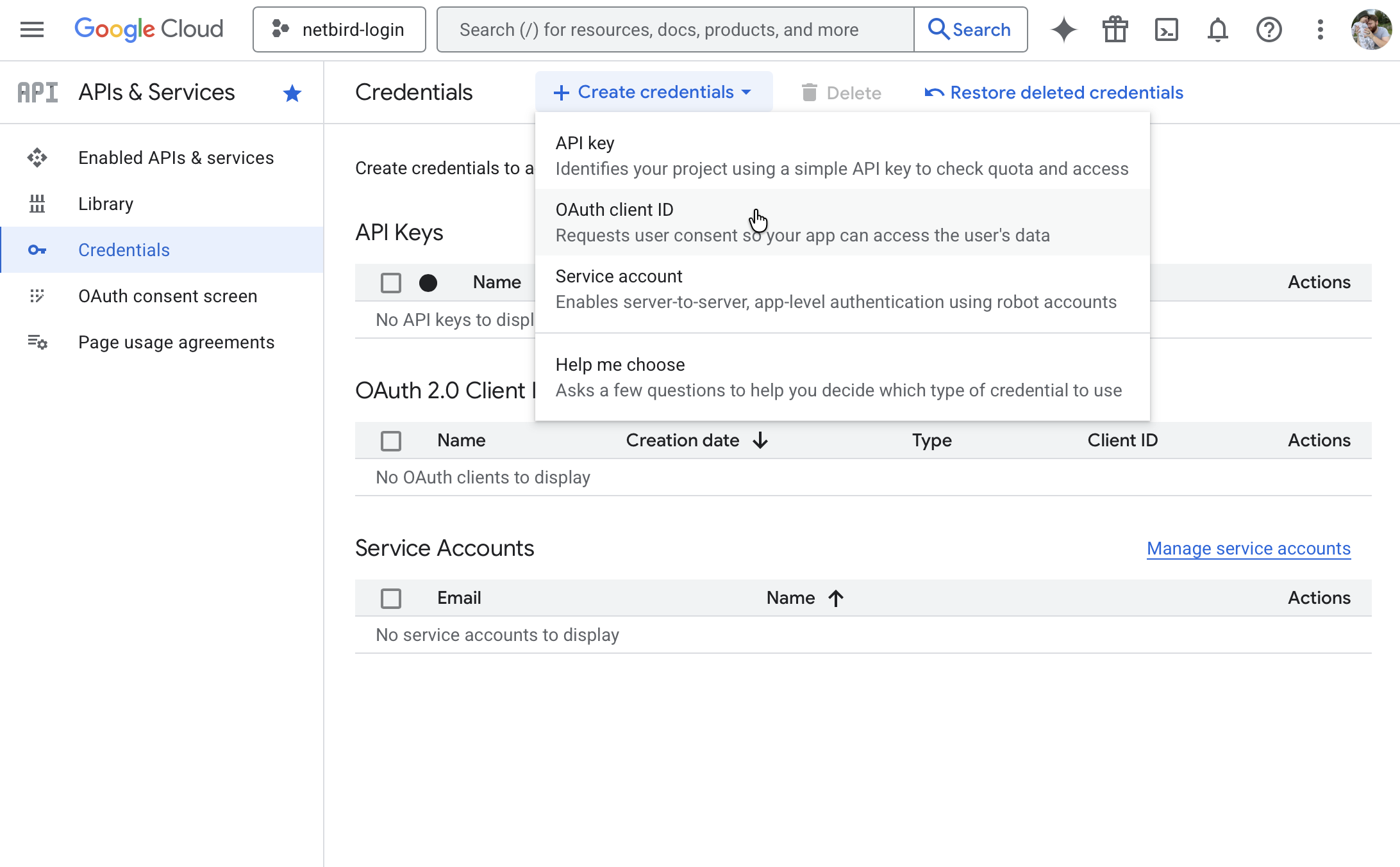 OAuth client ID