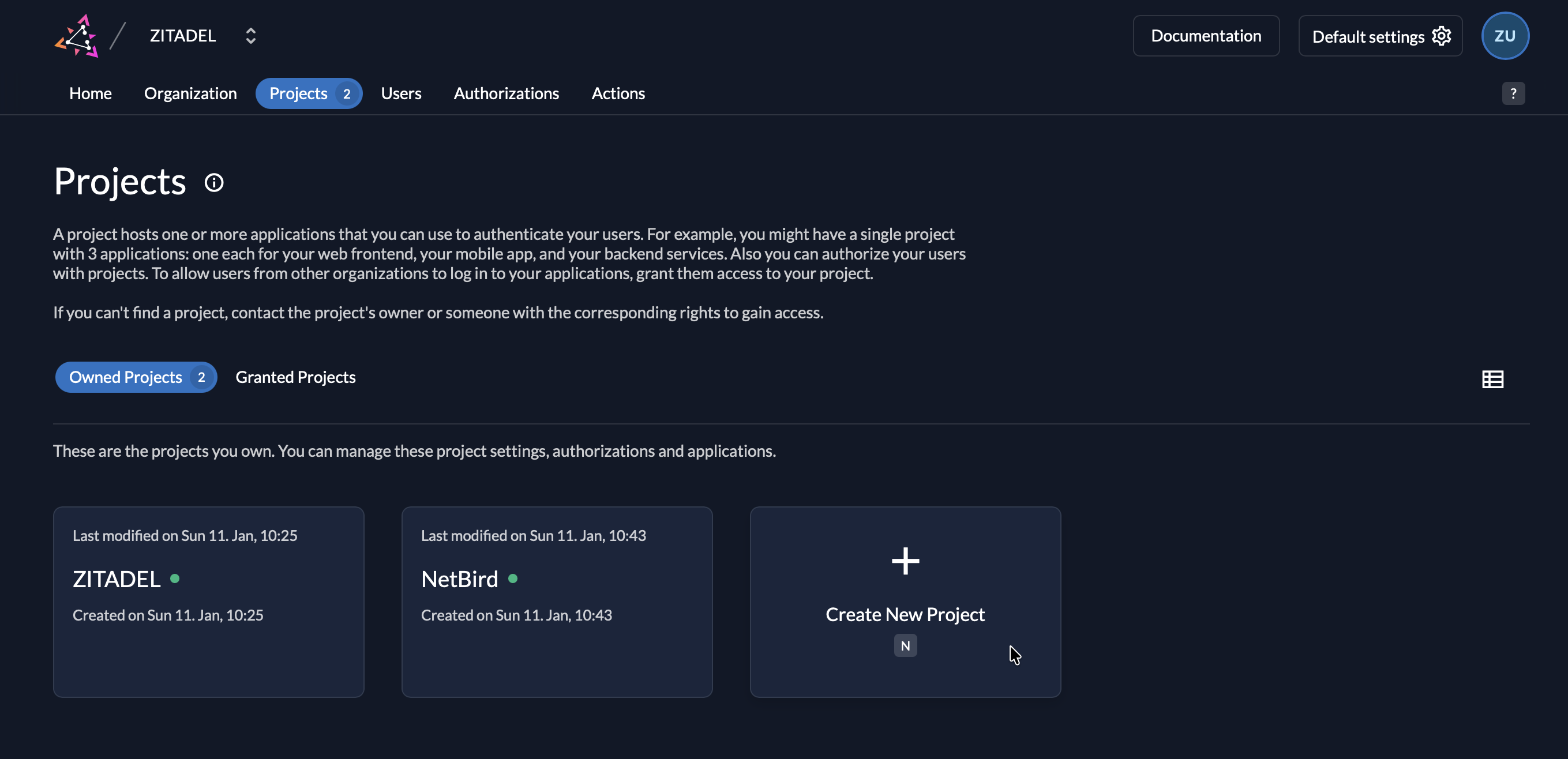 Create project