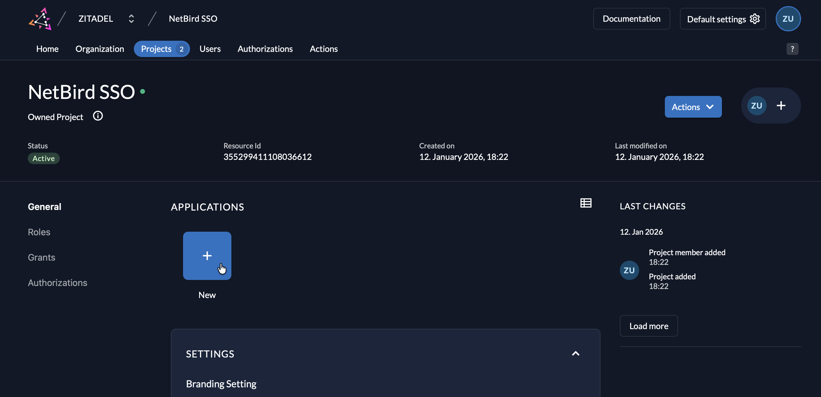 New application